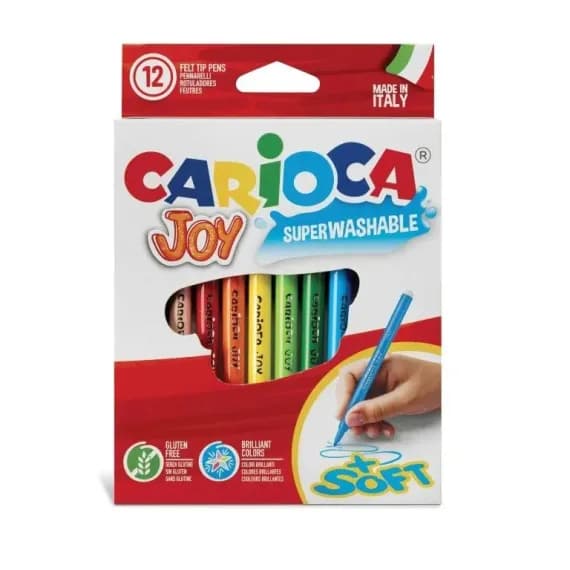Carioci Joy 12 culori – set pentru copii, desen si colorat