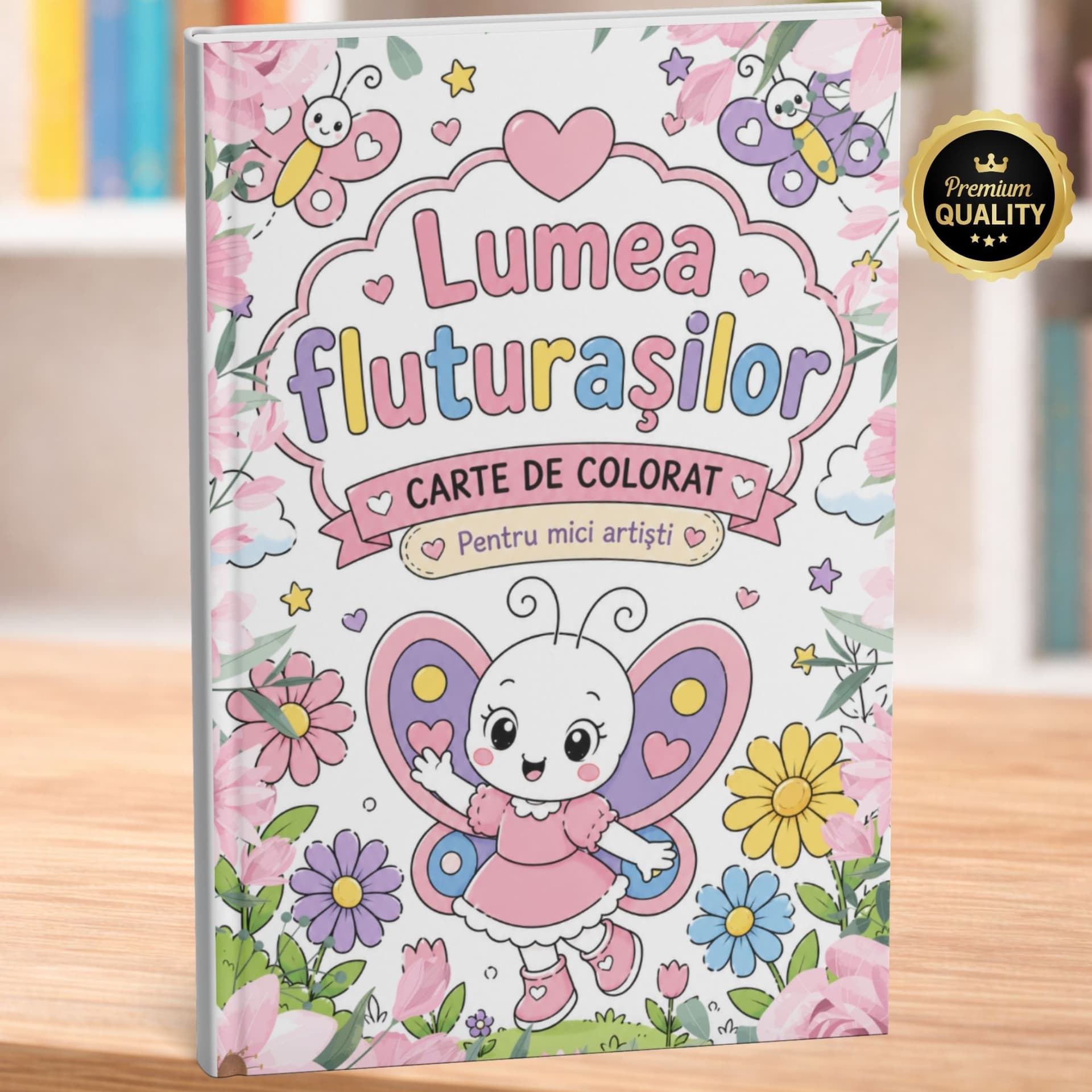 Carte de colorat cu fluturasi pentru copii 3–8 ani – Carte de printat acasa