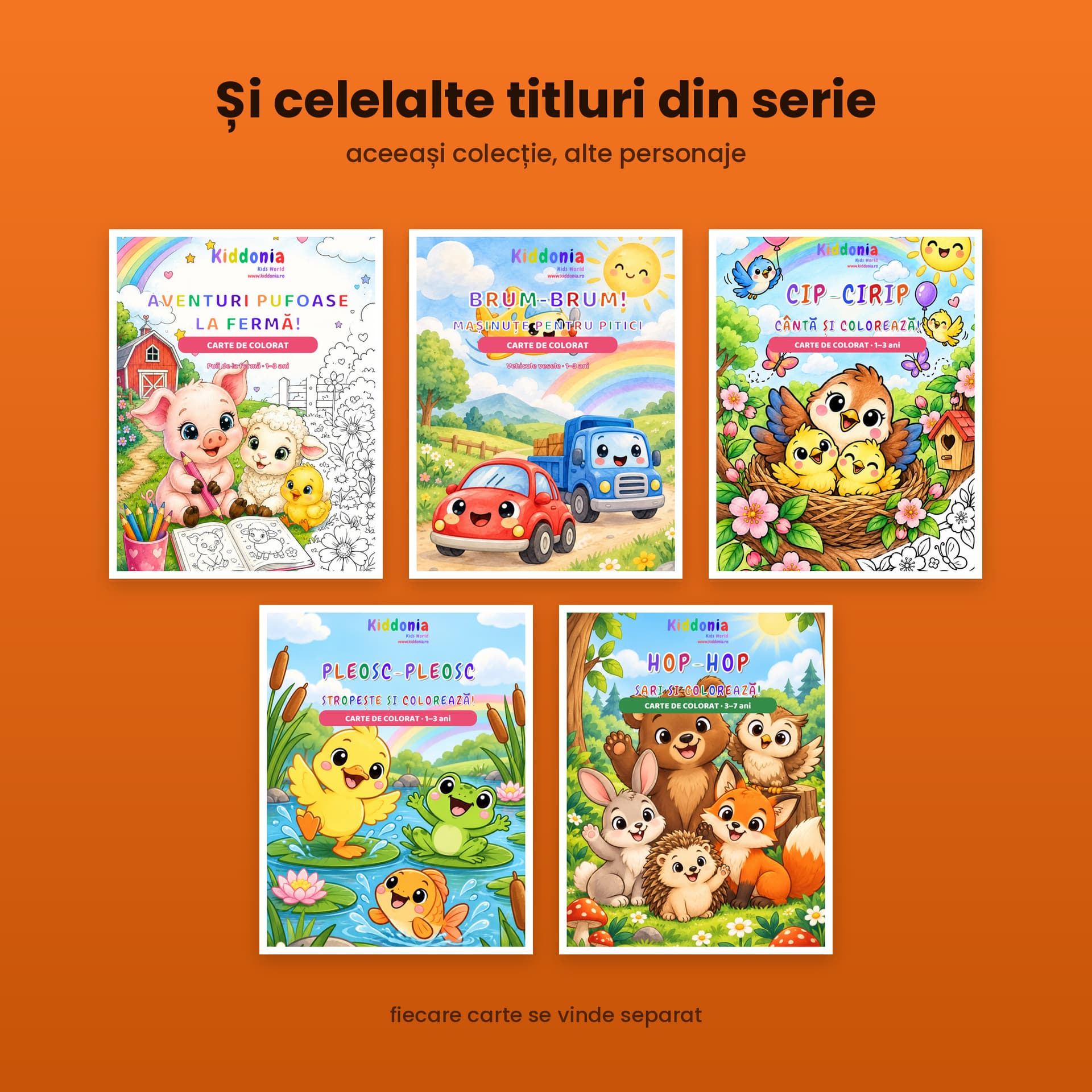 Carte de colorat Miau și Ham, 58 de desene cu pisicuțe și cățeluși, 1-3 ani — pagina 5 din 5