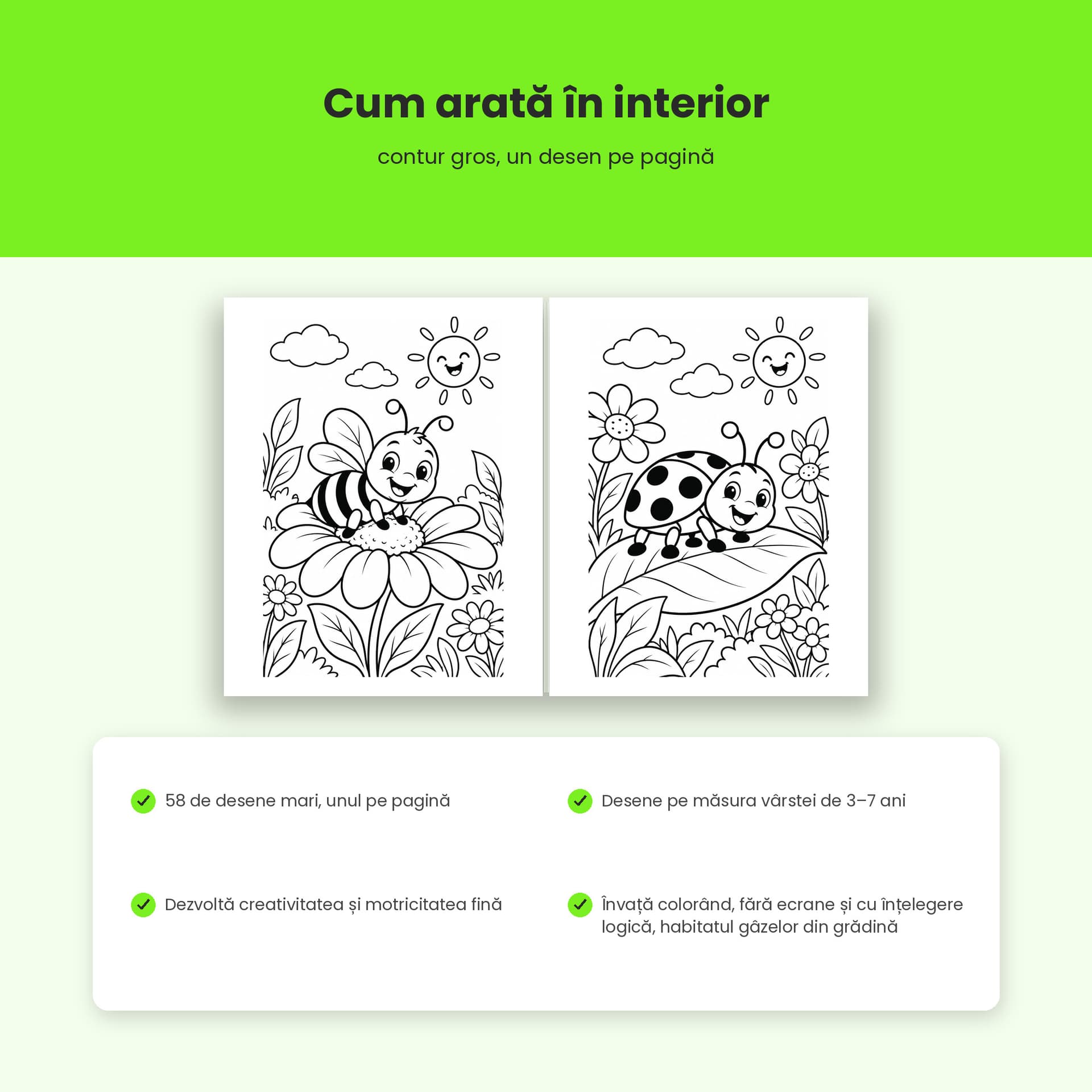 Carte de colorat Zum-Zum, insecte vesele din grădină, 3-7 ani — pagina 5 din 5